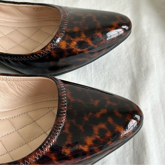 Cole Haan Tali Luxe Tortoise Patent leather Stacked Wedge Shoes - Picture 7 of 14